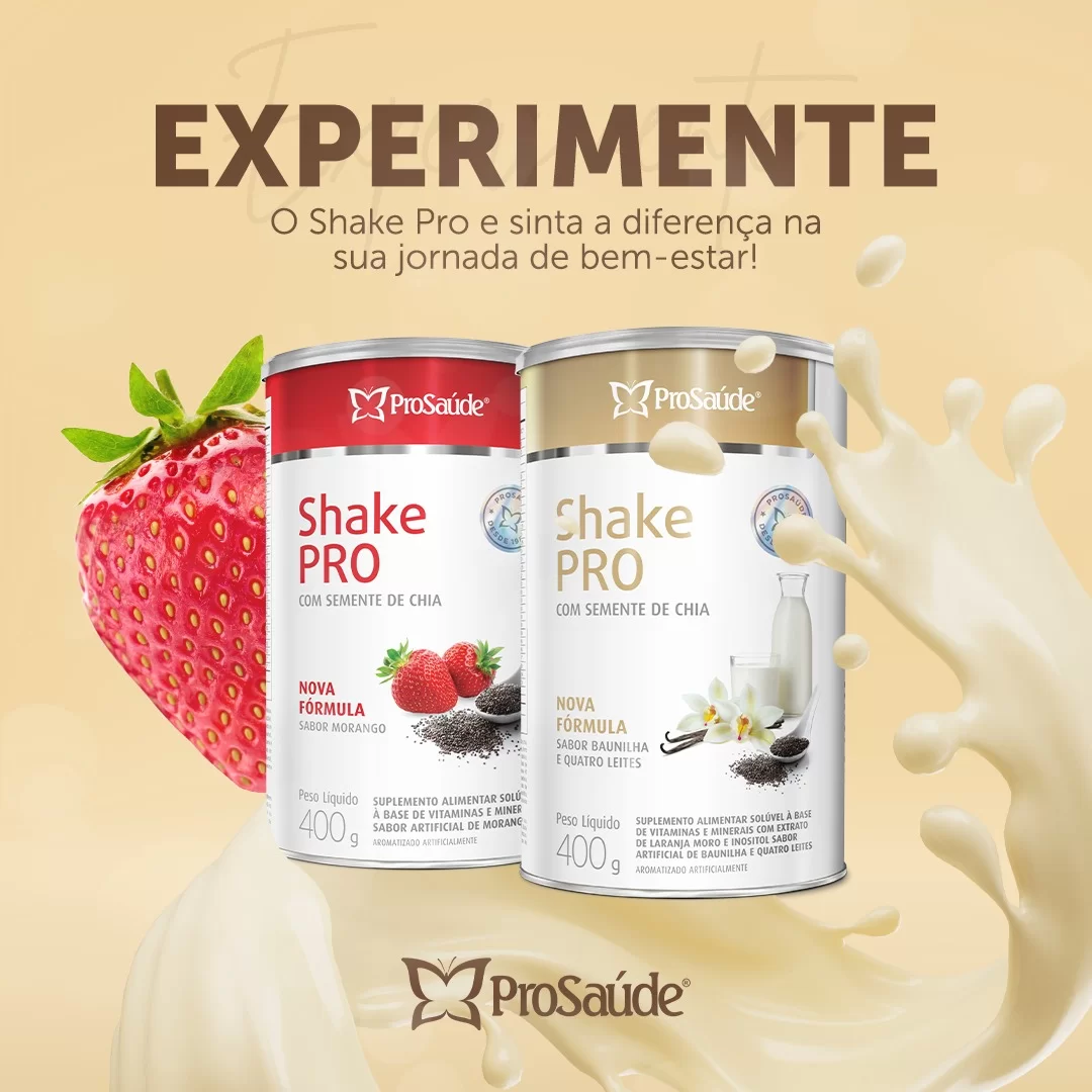 Shake Pro Chia Baunilha E 4 Leites 400G - Prosaude image hover